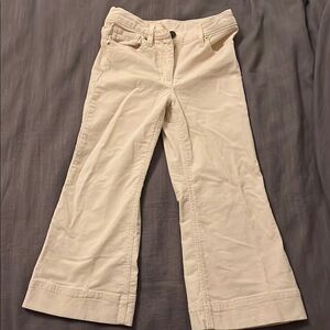 Cream Wide-Leg Girls Corduroy JCREW Pants